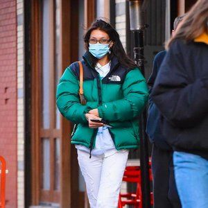 North Face Retro Nuptse in Green (Womens M)